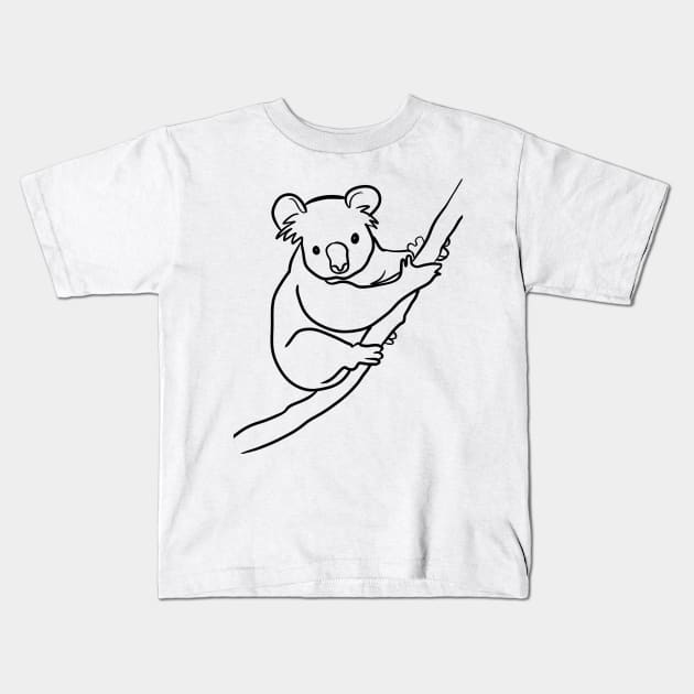 Stick figure koala Kids T-Shirt by WelshDesigns